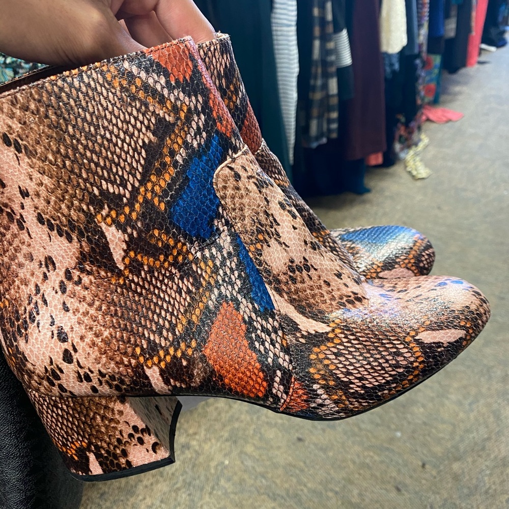 Snakeskin Booties